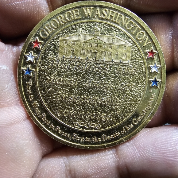 George Washington 1732-1799 First U.S Pressident Commemorative Coin Token gokd t - Picture 6 of 11